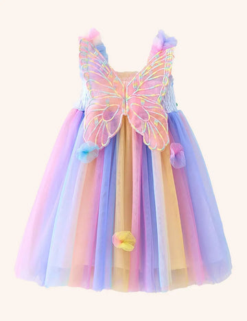 Rochie din tul fluturi